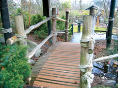 wooden decking pathway
